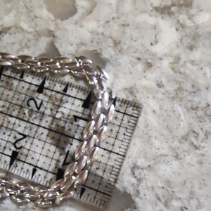 Banana Republic silver tone classy choker necklace. Link chain bead